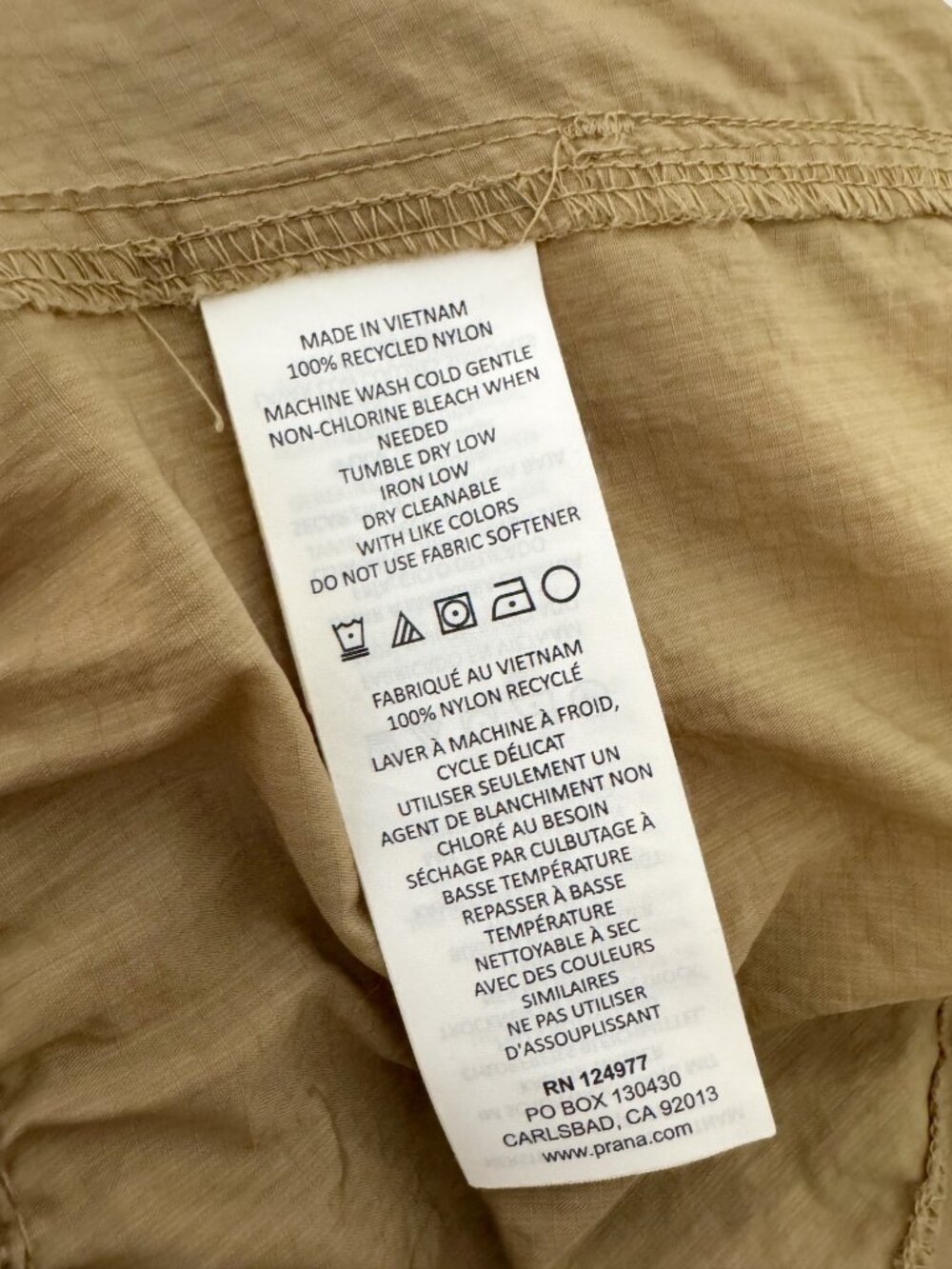 prAnA Crossback Jogger Size Medium Tan High Rise Elastic Cargo Gorpcore Indie - Picture 8 of 13